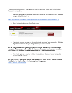 Information Guide - Softball Saskatchewan