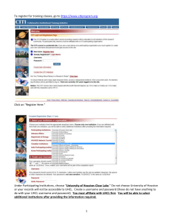 Screenshots and Instructions for CITI`s Animal Care Training