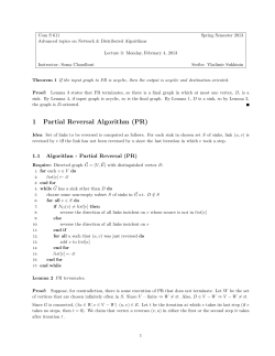 1 Partial Reversal Algorithm (PR)