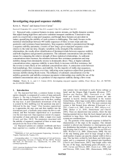 Investigating step-pool sequence stability