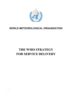The WMO Strategy for Service Delivery