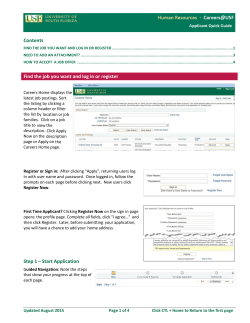 Applicant Quick Guide