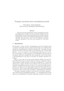 Program extraction from normalization proofs