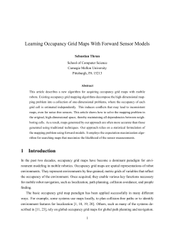 Learning Occupancy Grid Maps With Forward Sensor Models 1