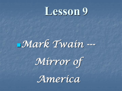 Lesson 9 Mark Twain