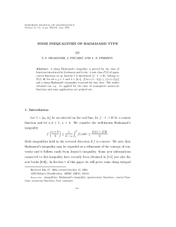 1 f(x)dx <f(a) + f(b) - Soochow Journal of Mathematics