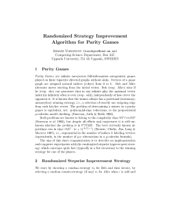 Randomized Strategy Improvement Algorithm for Parity Games