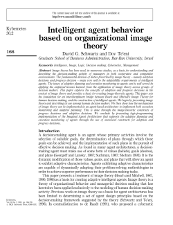 Intelligent agent behavior based on organizational image theory