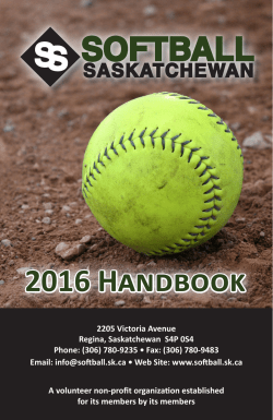 2016 Handbook SOFTBALL SS
