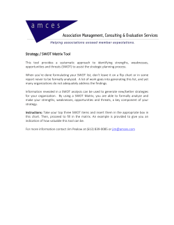 Strategy / SWOT Matrix Tool