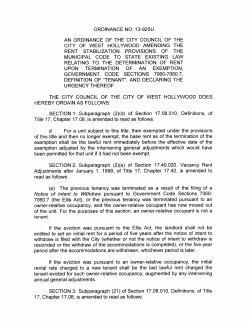 e) The previous tenancy was terminated as a result of the filing of a