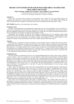 MICRO CONTAINERS WITH SOLID POLYMER DRUG MATRIX FOR
