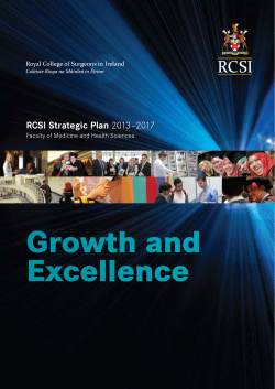 Growth and Excellence - Royal College of Surgeons in Ireland