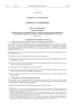 2016 Call for proposals — Simple programmes - EUR-Lex