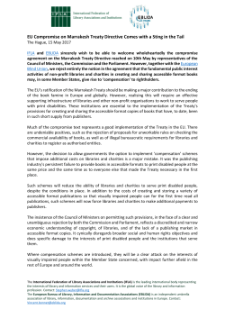 EU Compromise on Marrakesh Treaty Directive Comes with