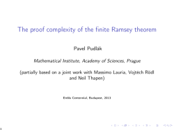 The proof complexity of the finite Ramsey theorem
