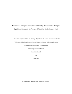Teachers and Principals` Perceptions of Citizenship Development of