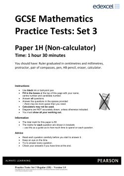 04a Practice tests set 3 &ndash; Paper 1H