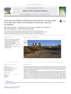 Assessing the probability of infection by Salmonella due to sewage