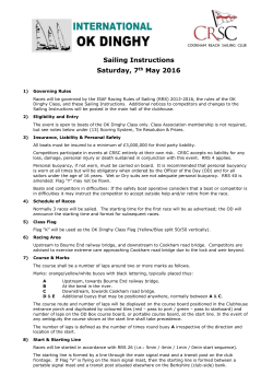 sailing instructions for merlin rocket open meeting for the thames
