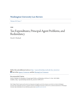 Tax Expenditures, Principal-Agent Problems, and Redundancy