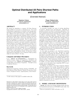 Optimal distributed all pairs shortest paths and applications