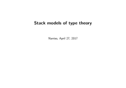 Stack models of type theory