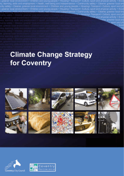 Climate Change Strategy for Coventry