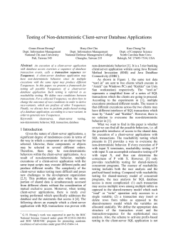 Testing of Non-deterministic Client