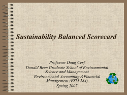 Sustainability Balanced Scorecard