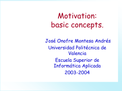 Motivation: conceptos b&aacute;sicos.