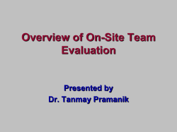 Evaluation Team Training