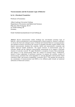 Neuroeconomics and the Economic Logic of Behavior by K. J.