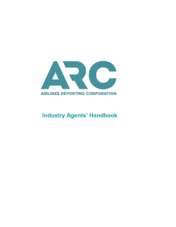 Industry Agents` Handbook - Airlines Reporting Corporation