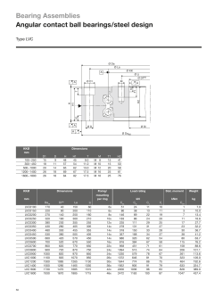 Bearing Assemblies Angular contact ball bearings/steel design
