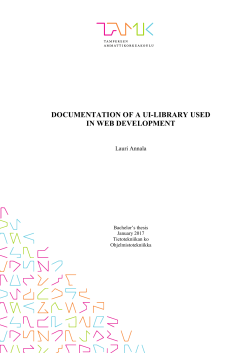 Documentation of a UI-Library used in Web Development