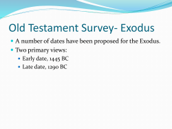 Old Testament Survey- Exodus