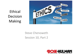 Ethical Decision Making - Rose
