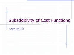 Subadditivity of Cost Functions