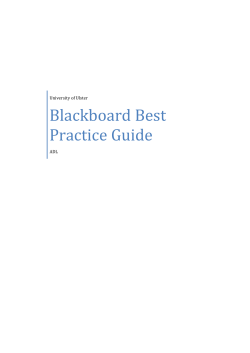 Blackboard Best Practice Guide