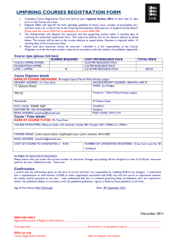 course registration form