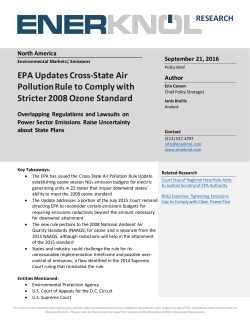EPA Updates Cross-State Air Pollution Rule to Comply with Stricter