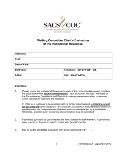 Chair Response Form