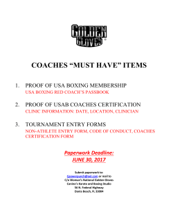 COACHES &ldquo;MUST HAVE&rdquo; ITEMS