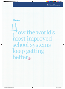 How the World`s Most Improved School Systems Keep Getting Better