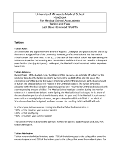 SOP - Tuition and Fees - Med Hub