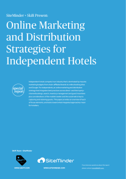 Online Marketing and Distribution Strategies for Independent Hotels