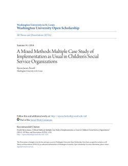 A Mixed Methods Multiple Case Study of Implementation as Usual in