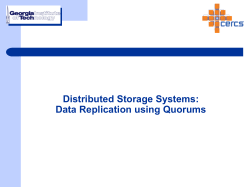 Data Replication using Quorum Systems