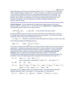 Eigenvalue-Eigenvector of 2nd Derivative Operator